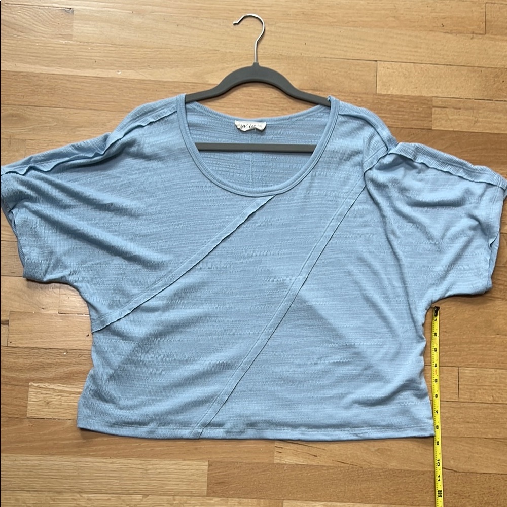 Blue Boxy Relaxed Short Sleeve Tee